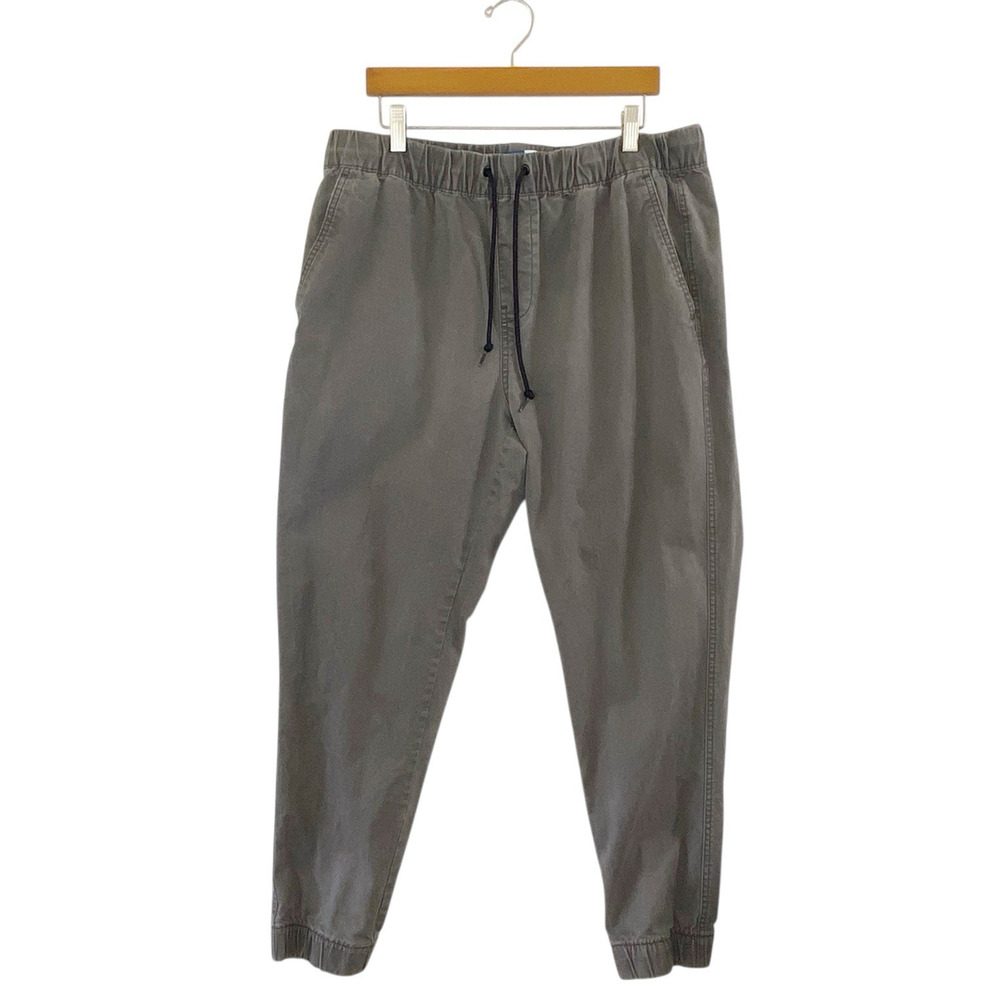 Old Navy Joggers Men’s Large Olive Gray Modern‎ Built-In-Flex Ankle Cotton Blend